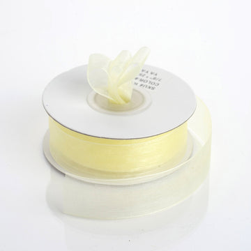 Mesmerizing Yellow Organza Ribbon for Event Décor