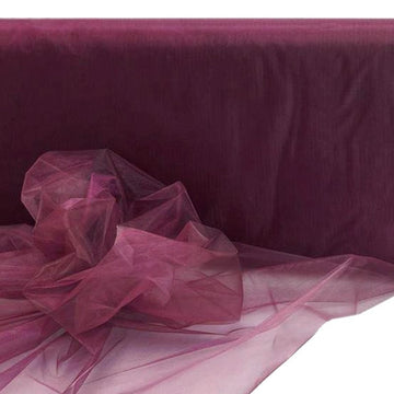 Burgundy Sheer Organza Fabric Bolt, DIY Craft Fabric Roll 54"x40 Yards