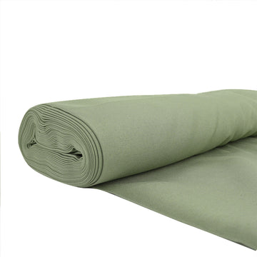 Dusty Sage Green Polyester Fabric Bolt, DIY Craft Fabric Roll 54"x10 Yards