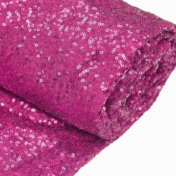 Fuchsia Premium Sequin Fabric Bolt: Add Glamour and Sparkle to Your Event Décor