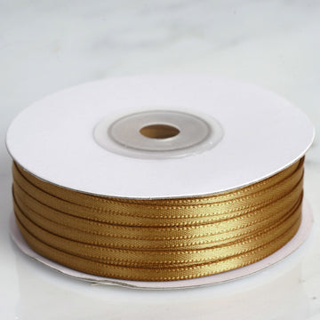 Elegant Gold Satin Ribbon for Your Event Decor