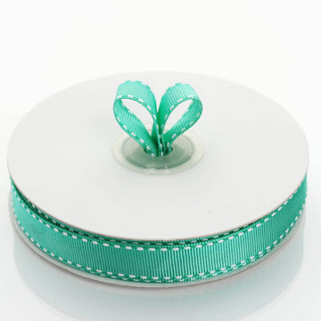 Enhance Your Event Decor with Hunter Green Stitched Grosgrain Ribbon