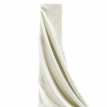 Elegant Ivory Polyester Fabric Bolt for DIY Crafts and Event Decor