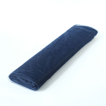 Navy Blue Tulle Fabric Bolt, DIY Crafts Sheer Fabric Roll 54"x40 Yards