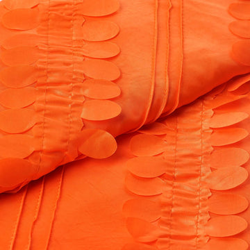 Orange Petal Taffeta Fabric Bolt, Leaf Taffeta DIY Craft Fabric Roll 54"x5 Yards