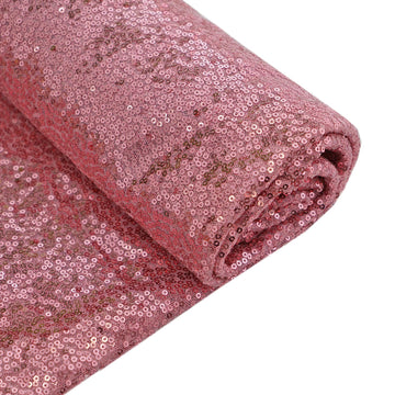Pink Premium Sequin Fabric Bolt, Sparkly DIY Craft Fabric Roll 54"x4 Yards