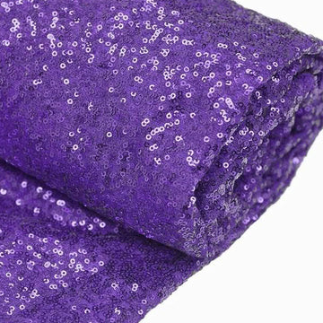 Purple Premium Sequin Fabric Bolt, Sparkly DIY Craft Fabric Roll 54"x4 Yards
