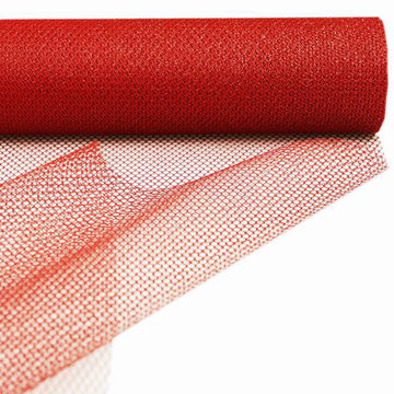 Red Polyester Hex Deco Mesh Netting Fabric Roll 19"x10 Yards