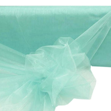 Turquoise Sheer Organza Fabric Bolt for Stunning Event Decor