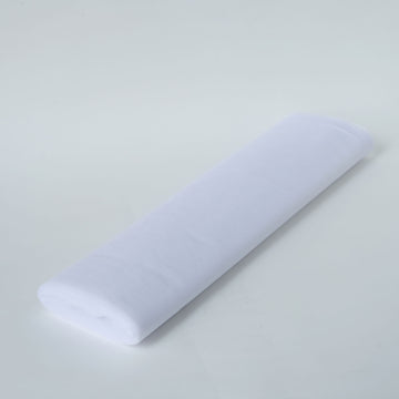 White Tulle Fabric Bolt, DIY Crafts Sheer Fabric Roll 54"x40 Yards
