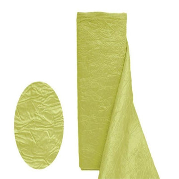 Yellow Crinkle Crushed Taffeta Silk Drapery Fabric Bolt 12"x10 Yards
