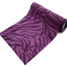 12" x 10 Yards | Taffeta Fabric Roll | Zebra Print Fabric by the Yard | Zebra Fabric Animal Print - Eggplant