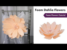 2 Pack White Life-Like Soft Foam Craft Dahlia Flower Heads 24"