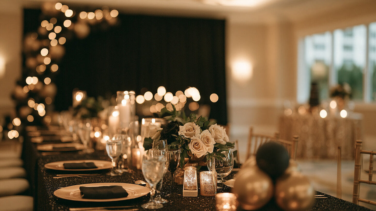 What Color Is a 50th Birthday? Black and Gold Party Ideas