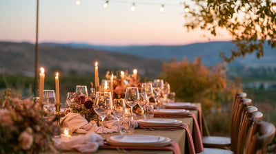 Fade Into Fall: Burgundy and Olive Event Decor Ideas With Gold Candlelight