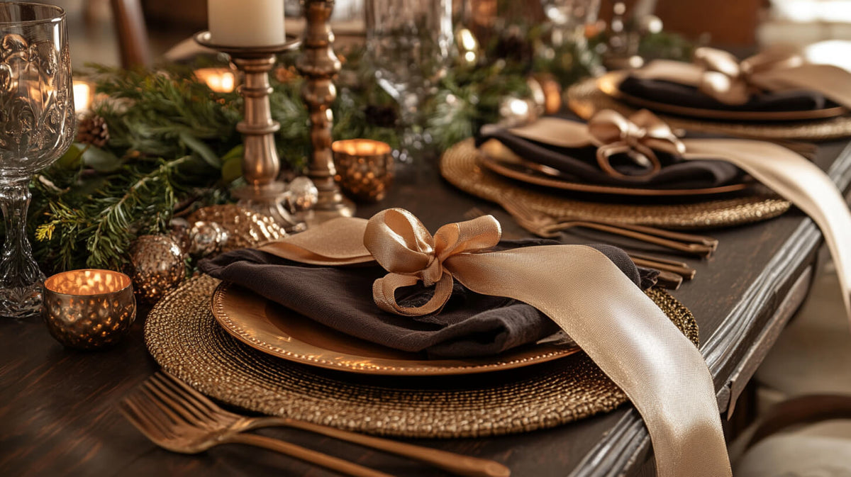 5 Champagne Color Combination Table Setting Ideas