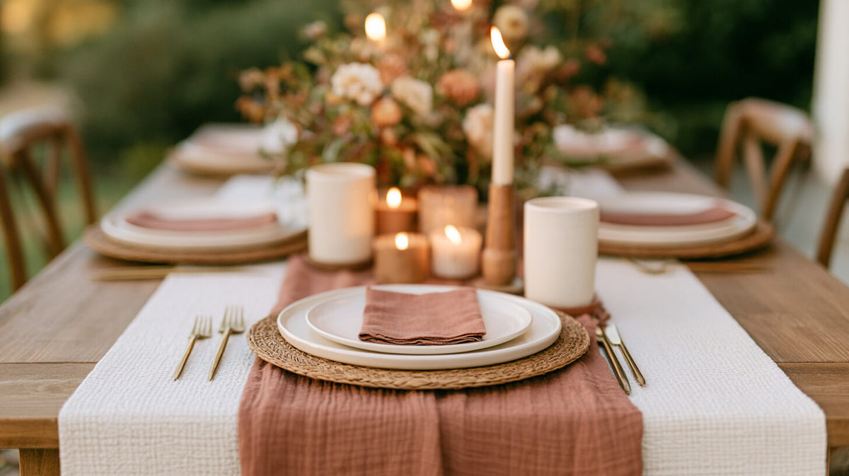 Fall Dinner Party Ideas for a Warm Terracotta & Rust Tablescape