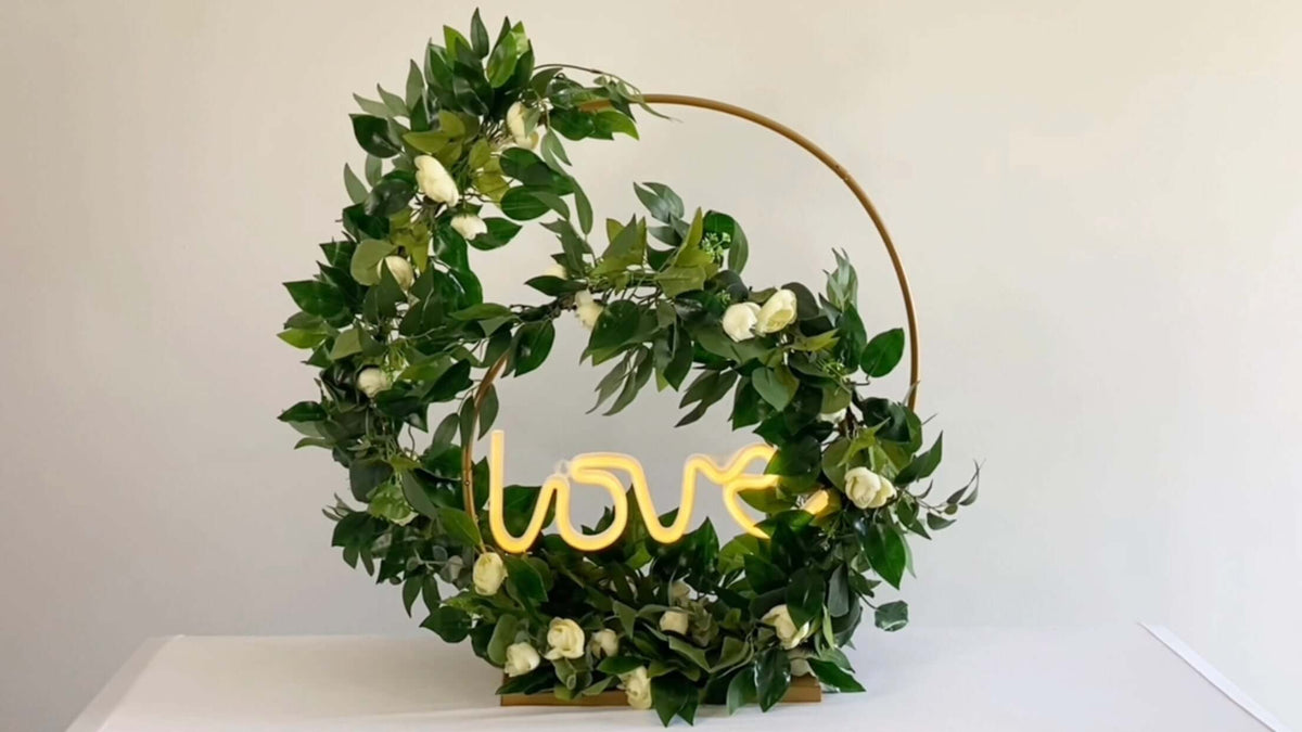 Floral Elegance: The Art of Decorating a Double Hoop Flower Stand