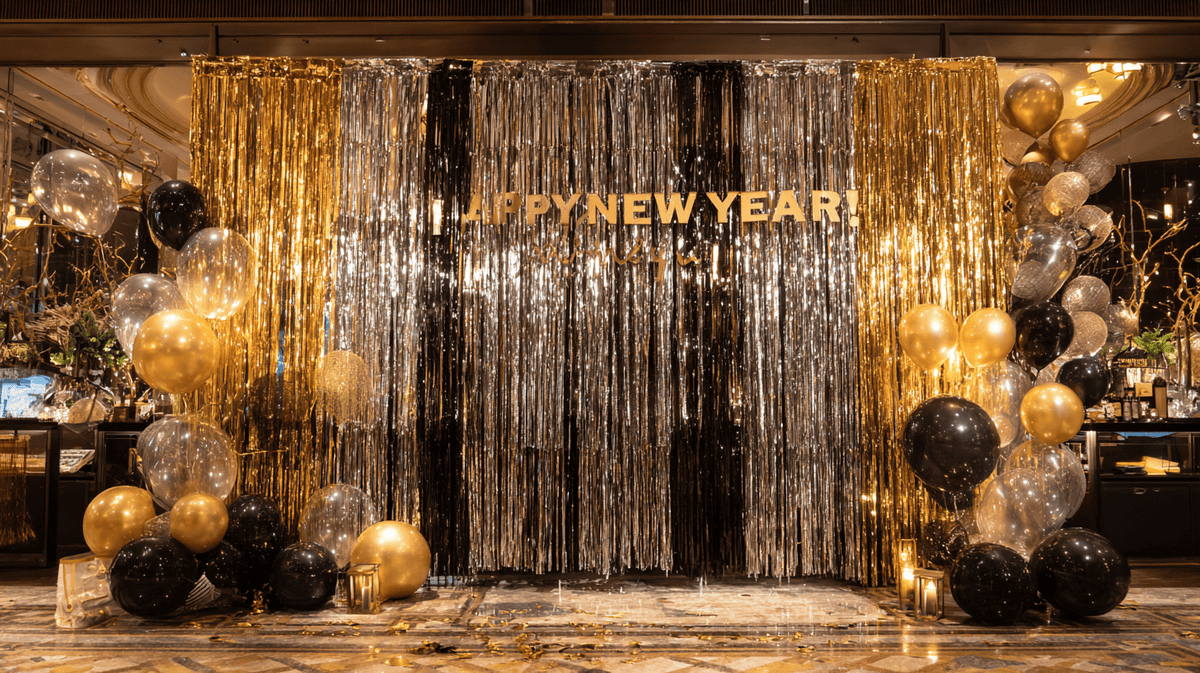 Gatsby Glam New Year’s Eve Photo Backdrops With Classic 1920 Flair