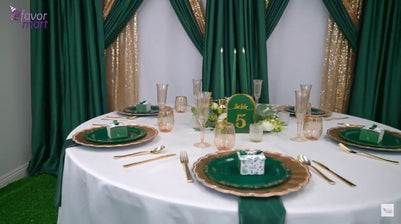 DIY Gold & Green Luxe Event Setup