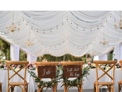 What is needed for a backyard tent wedding?