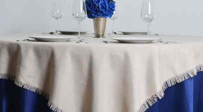 New Arrival! Fringed Faux Burlap!!