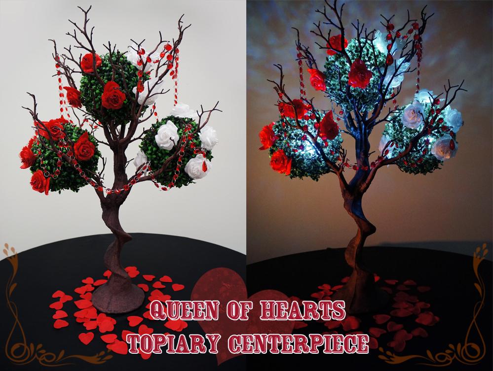 Queen of Hearts Topiary Centerpiece