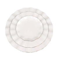 200 Disposable 7 PLASTIC PLATES - - White party ware light weight reusable