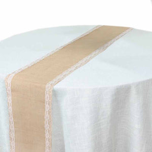 Jute Burlap & Lace Table Runner collection
