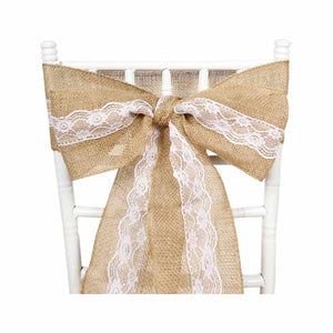 Jute Burlap, Cheesecloth & Lace Chair Sashes collection