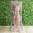 Chic pink chair sash draped elegantly on a silver chiavari chair.