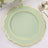 Elegant mint green plate with gold rim detail