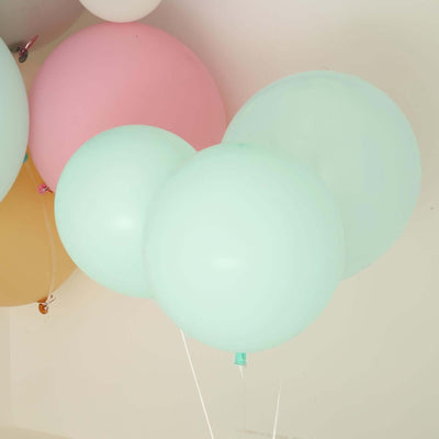 10 Pack Matte Pastel Seafoam Helium or Air Latex Party Balloons 18"