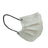 White disposable face mask with black ear loops #whtbkgd