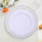 Lavender scalloped dinner plate with gold rim