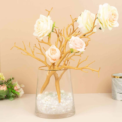 10-Pack Artificial Manzanita Tree Branch 14" Metallic Gold