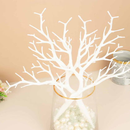 10-Pack Artificial Manzanita Tree Branch 14" White