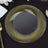 Elegant black plate with gold spiral design