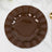 Brown octagonal plate with a glossy finish.