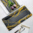 Black and gold marbled serving tray on a white background