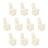 Set of 10 cream chair covers for elegant event decor