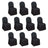 Set of 10 black chair covers for events and weddings
