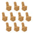 Set of 10 beige chair covers for weddings and events