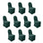 Set of 10 dark green chair covers for dining chairs
