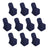 Set of 10 navy blue chair covers for event decoration