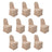 Set of 10 beige chair covers for events and parties