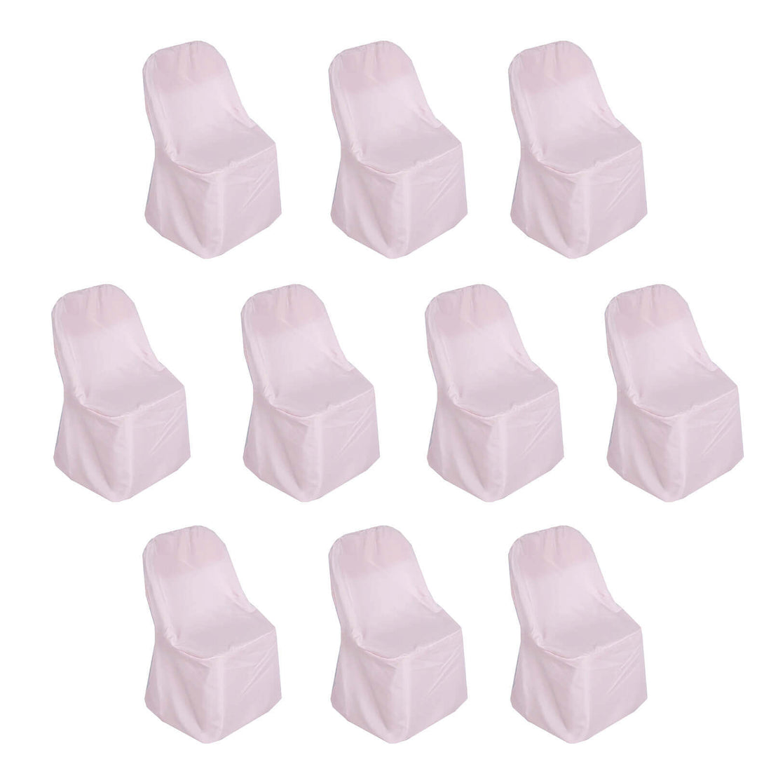 Set of 10 pink chair covers for events and parties