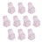 Set of 10 pink chair covers for events and parties