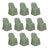 Set of 10 sage green chair covers for events and gatherings