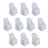 Set of 10 white chair covers for events and gatherings